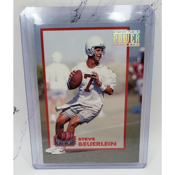 1993 Pro Set Power Football Power Moves #PM 22 Steve Beuerlein - Picture 1 of 4